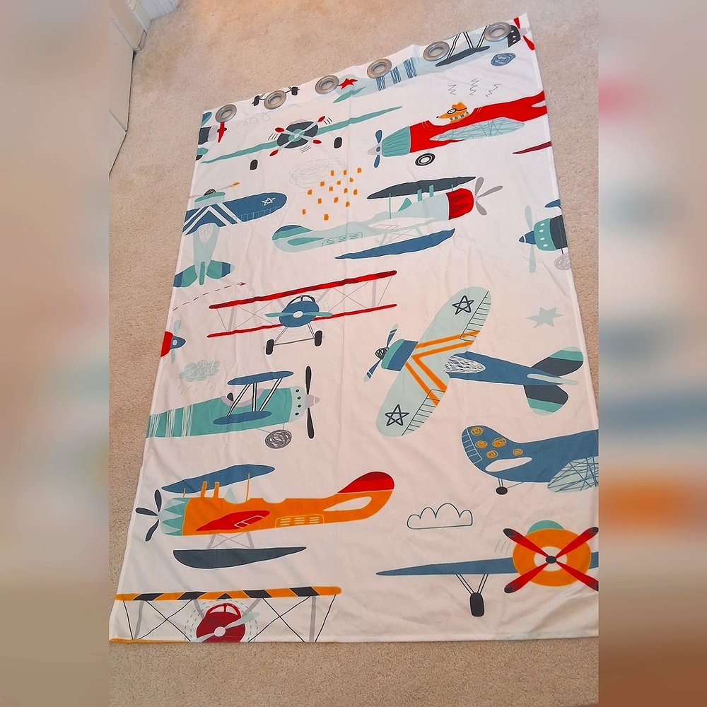 💥SALE💥NURSERY/Toddler, NWOT, Windows Drapes, Aviater/Plane Theme